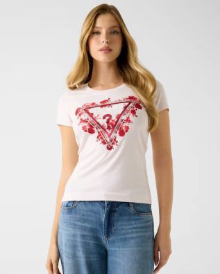 Guess - Ss Cn Flowers Triangle Tee