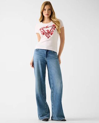 Guess - Ss Cn Flowers Triangle Tee