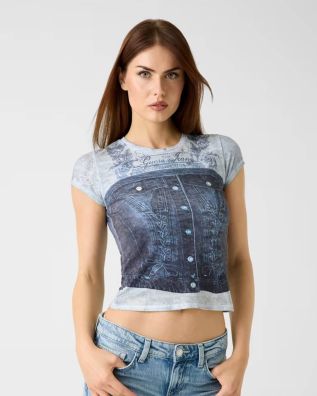 Guess - Ss Denim Bustier R5 Sub Tee