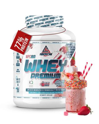 American Supplements - Premium Whey Protein Strawberry WPC80 2kg