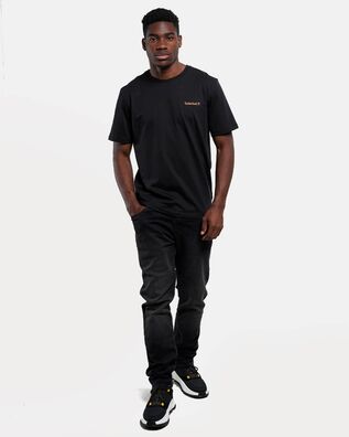 Timberland - Ανδρική Μπλούζα Small Linear Logo Print Black