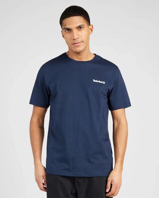 Timberland - Ανδρική Μπλούζα Small Linear Logo Print Dark Sapphire