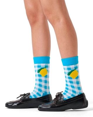 Happy Socks - Gingham Lemon Sock