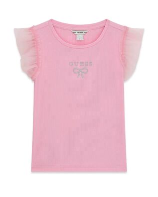 Guess - Rib Ss T-Shirt W/Mesh