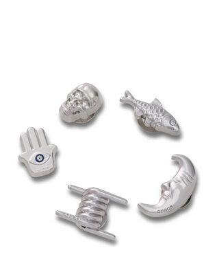 Crocs - Γυναικεία Διακοσμητικά Pins Silver Junk Drawer 5 Pack
