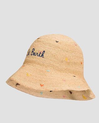 Mc2 Saint Barth - Raffia Hat-Rearl Raffia Bucket Hat