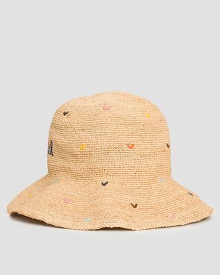 Mc2 Saint Barth - Raffia Hat-Rearl Raffia Bucket Hat