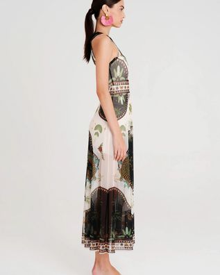 Peace And Chaos - Γυναικείο φόρεμα Reptile Long Dress - Mesh