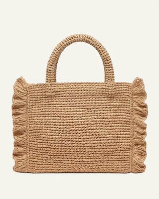Mc2 Saint Barth - Raffia Volant Mini-Bag