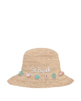 Mc2 Saint Barth - Raffia Hat-Rearl Raffia Bucket Hat