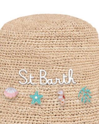 Mc2 Saint Barth - Raffia Hat-Rearl Raffia Bucket Hat