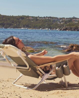 Sunnylife - Deluxe Beach Chair Seagrass Sage Block  