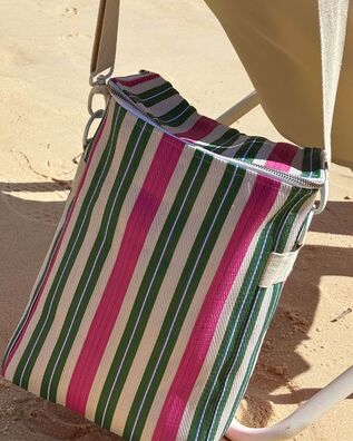 Sunnylife - Recycled Nylon Drinks Cooler Bag Seagrass Green Multi