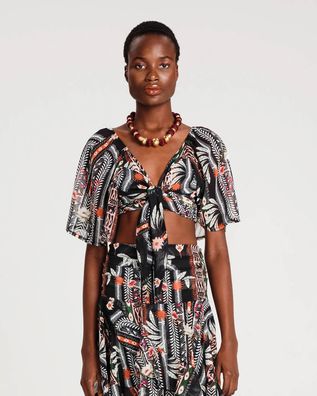 Peace And Chaos - Myrtile Wrap Crop Top