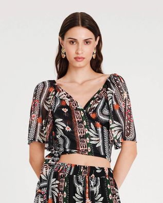 Peace And Chaos - Myrtile Wrap Crop Top