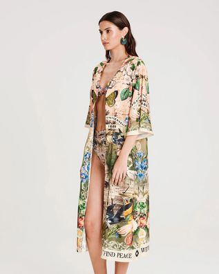 Peace And Chaos - Citrus Kimono
