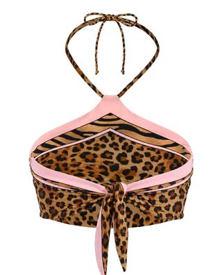 Mc2 Saint Barth - Nairobi-Foulard Bandeau Bikini Top With Central Lace