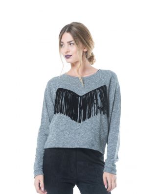 Γυναικειο Sweater Minkpink - Flatter Me Fringe Trim