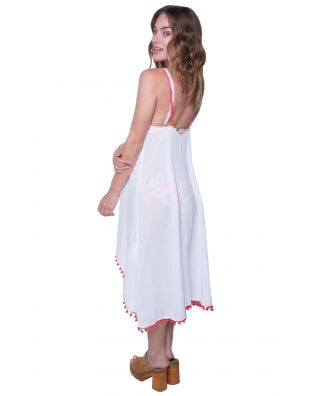 Minkpink - Great White Embellished Peak Hem Dress