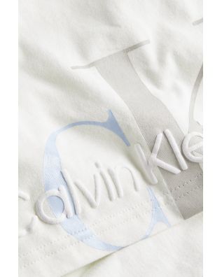 Γυναικεία Crop Κοντομάνικη Μπλούζα Calvin Klein - Two Tone Monogram