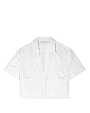 Calvin Klein - Logo Aop Short Sleeves Blouse 