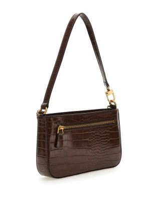 Guess - Katey Croc MiniI Top Zip Shoulder Bag 