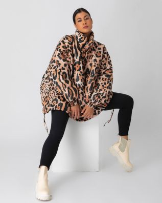Γυναικείο Oversized Puffer Sourloulou - Leopard