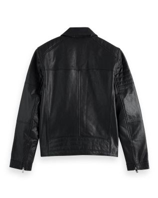 Scotch & Soda - Leather biker jacket 