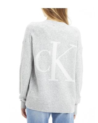 Calvin Klein - Back Ck Fluffy Yarn Cardigan 