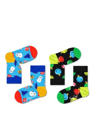 Happy Socks - 2-Pack Kids Holiday Socks Gift Set 