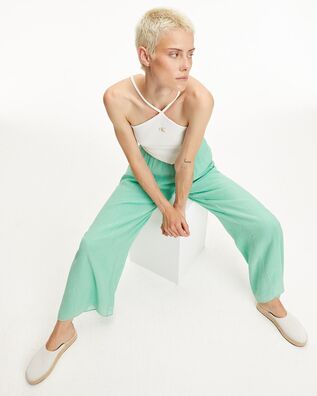 Calvin Klein - Crinkle Long Straight Pants 