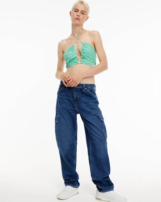 Calvin Klein - Wrap Strappy Crinkle Bra Top 