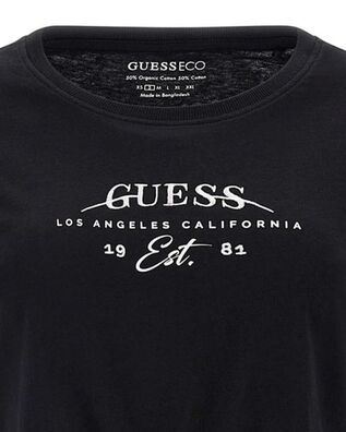 Γυναικεία Κοντομάνικη Μπλούζα Guess - Ss Rn Piercing