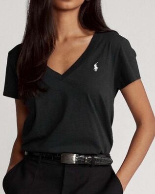 Women T-Shirt Polo Ralph Lauren New Rltvnpp-Short Sleeve-T-Shirt 211902403003 001 Black

Regular F