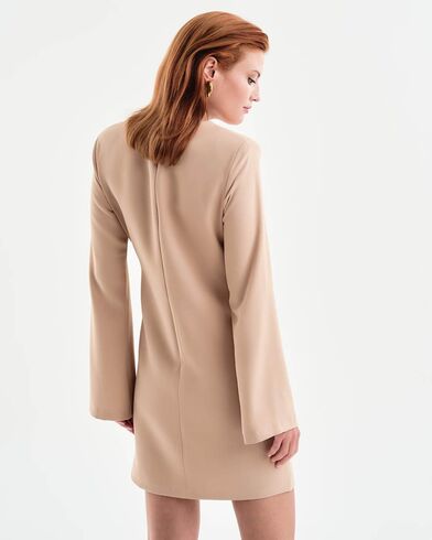 Access - 3044 Mini Dress With V Neckline and Stud Detail 