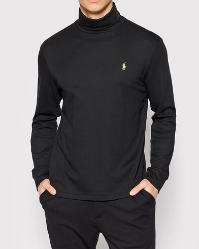 Men Knitwear Polo Ralph Lauren Lsturtlem2-Long Sleeve-Pullover 710853205001 001 black
