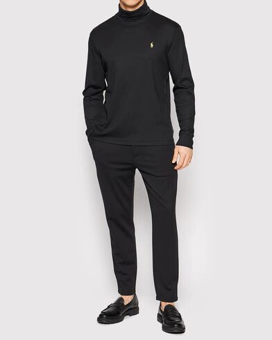 Men Knitwear Polo Ralph Lauren Lsturtlem2-Long Sleeve-Pullover 710853205001 001 black