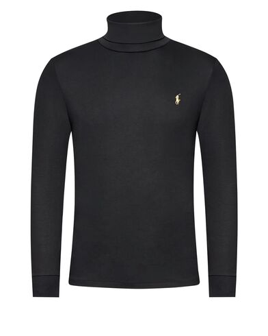 Men Knitwear Polo Ralph Lauren Lsturtlem2-Long Sleeve-Pullover 710853205001 001 black