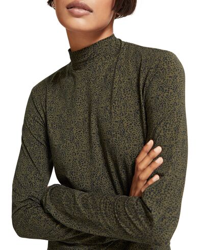 Γυναικεία Μακρυμάνικη Μπλούζα Scotch &amp; Soda - All Over Printed Mockneck