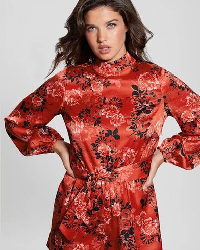 Γυναικείο Φόρεμα Guess - Ls Jessica Mock Nk Romper