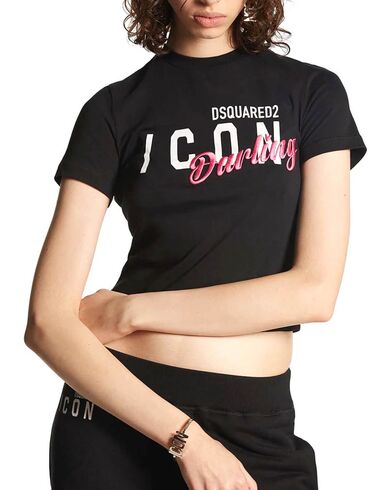 Γυναικεία Κοντομάνικη Μπλούζα DSQuared2 - S80GC0064S24668 900