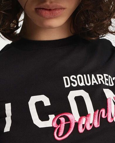 Γυναικεία Κοντομάνικη Μπλούζα DSQuared2 - S80GC0064S24668 900