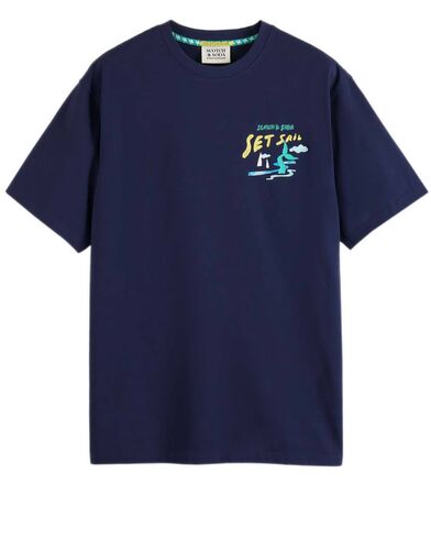 Ανδρική Κοντομάνικη Μπλούζα Scotch &amp; Soda - Front Back Sailor Artwork