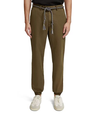 Scotch &amp; Soda - Seasonal - Relaxed Fit Garment-Dyed Linen-Blend Chino Jogger 