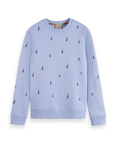 Ανδρικό Μακρυμάνικο Φούτερ Scotch & Soda - Mini All Over Print Embroidery