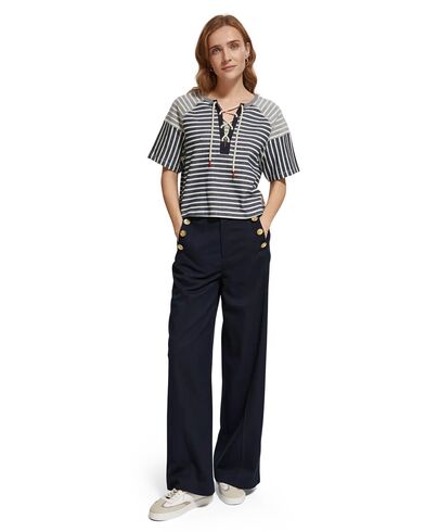 Scotch &amp; Soda - Lace Up Boxy Sweatshirt 