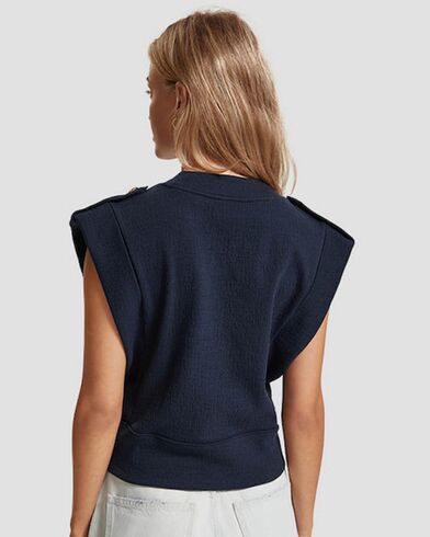Scotch &amp; Soda - Shoulder Detail V-Neck Top 
