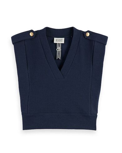 Scotch &amp; Soda - Shoulder Detail V-Neck Top 