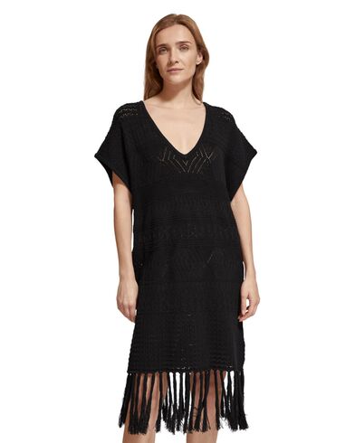 Γυναικείο Πλεκτό Φόρεμα Scotch &amp; Soda - Pointelle Stitch With Fringing