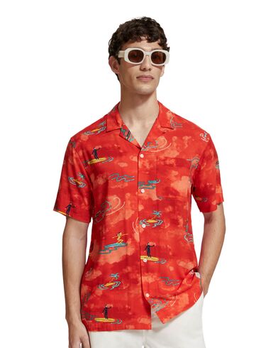 Ανδρικό Κοντομάνικο Πουκάμισο Scotch &amp; Soda - Allover Printed Viscose